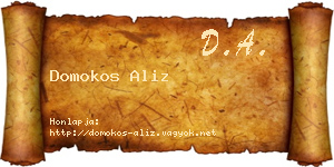 Domokos Aliz névjegykártya